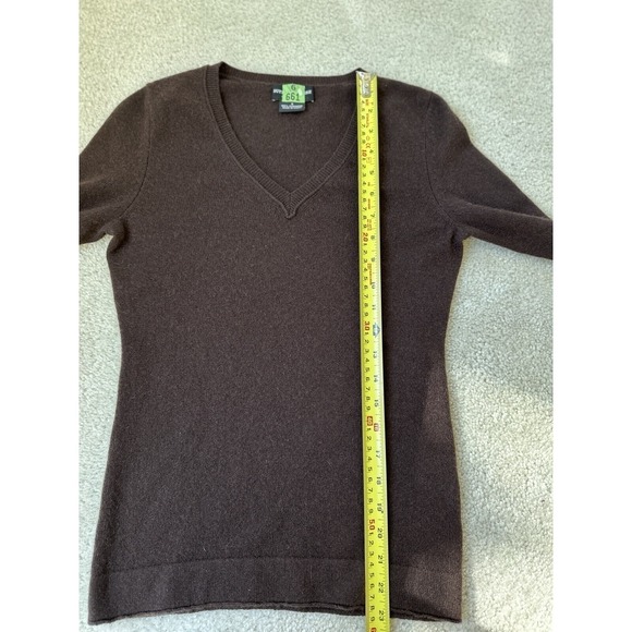 Sutton Cashmere V-Neck Sweater Soft Knit Pullover Casual Top Small - Picture 6 of 12